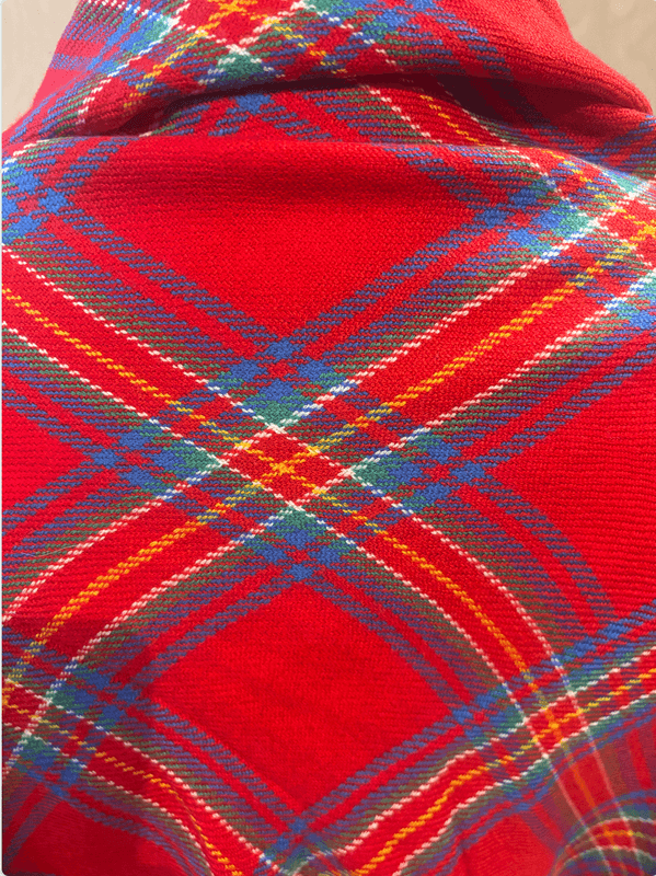 Red wool shawl