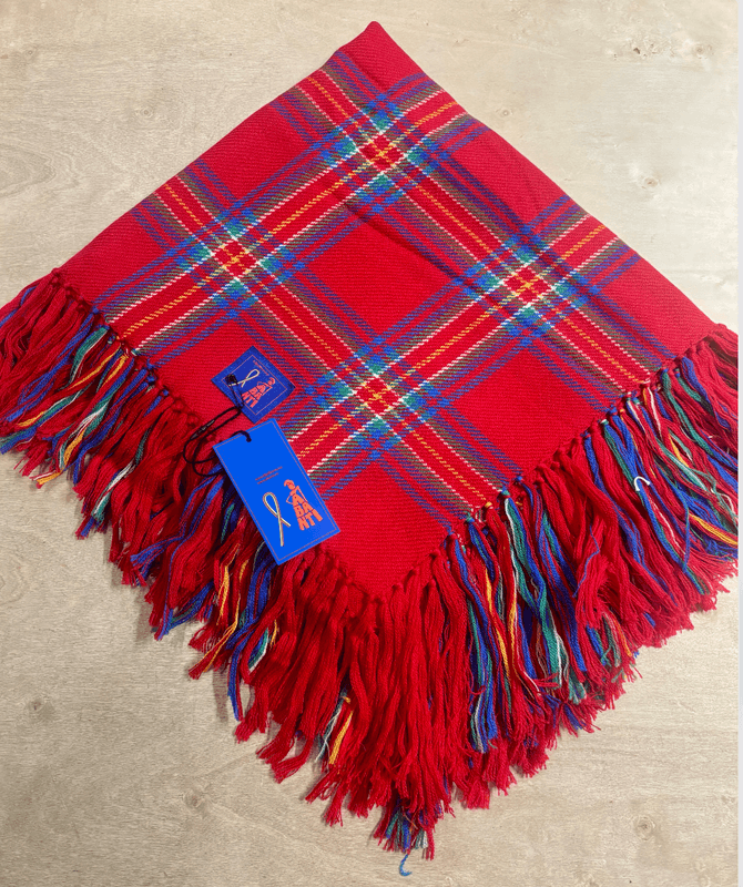 Red wool shawl